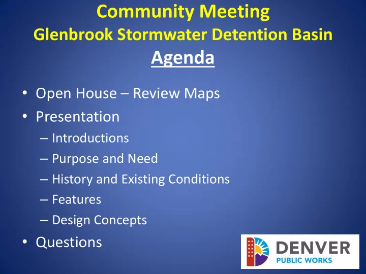 community meeting