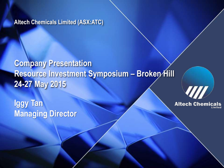 company presentation resource investment symposium broken