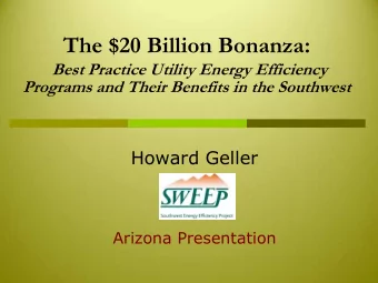 Public interest organization founded in 2001  SWEEPs primary focus is expanding and