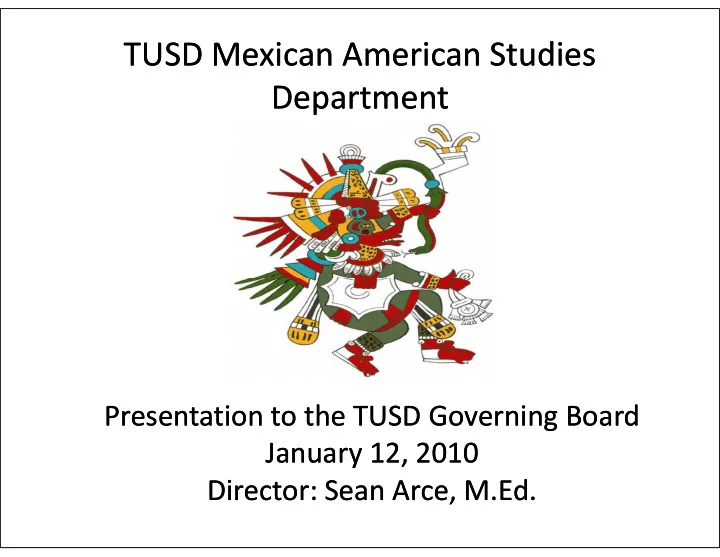 tusd mexican american studies tusd mexican american