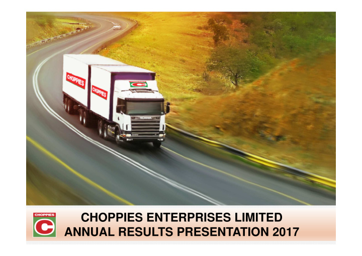 choppies enterprises limited annual results presentation