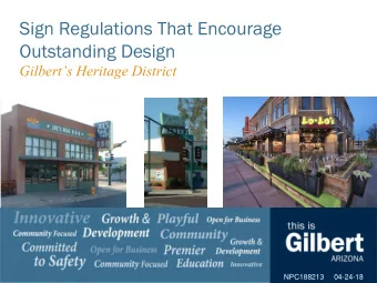 Sign Regulations That Encourage  Outstanding Design  Gilberts Heritage District  NPC188213