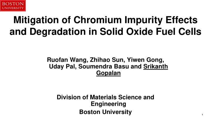 mitigation of chromium impurity effects and degradation
