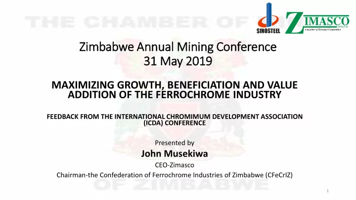 zimbabwe annual min ining conference