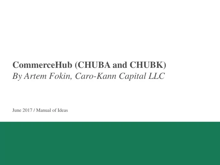 commercehub chuba and chubk by artem fokin caro kann