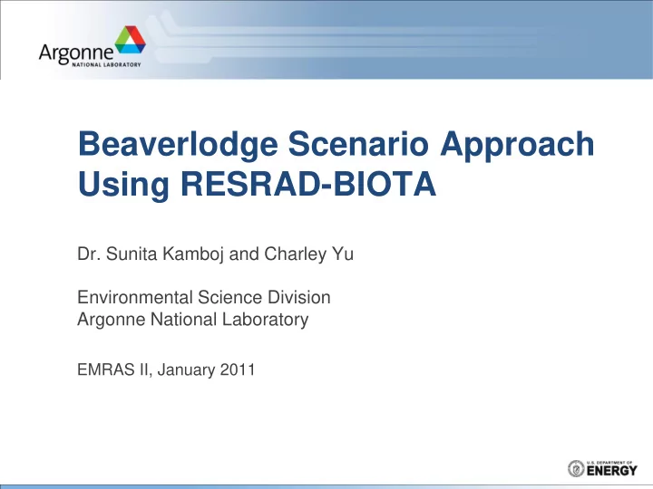 beaverlodge scenario approach