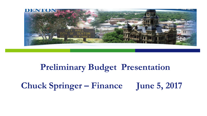 preliminary budget presentation