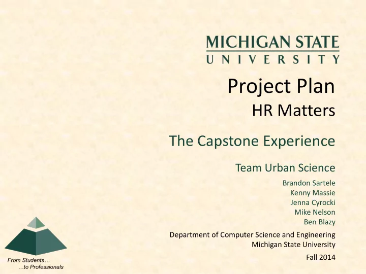 project plan