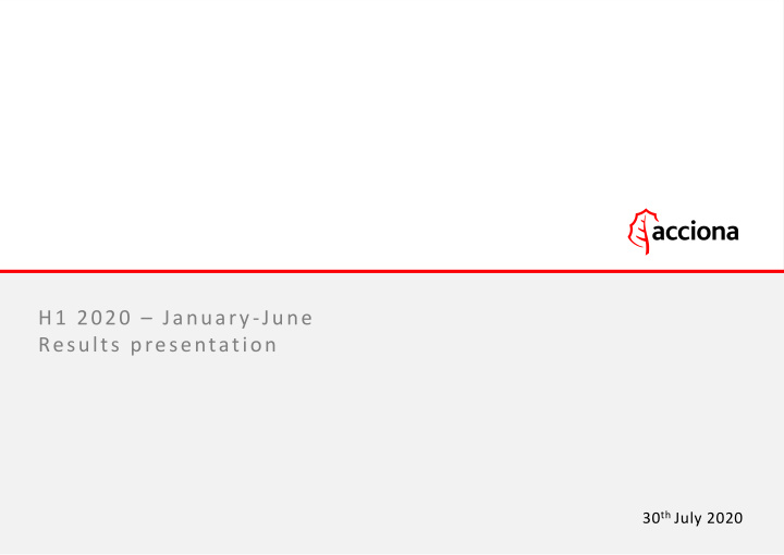 h1 2020 january june results presentation
