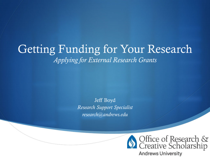 getting funding for your research