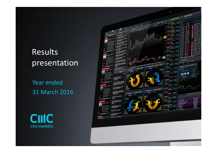 results presentation