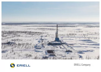 ERIELL Company  Services portfolio  ERIELL is an international company providing comprehensive oil
