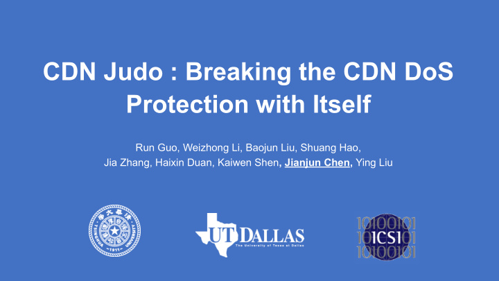 cdn judo breaking the cdn dos protection with itself