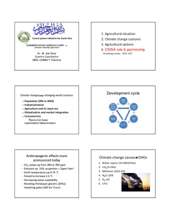 Development cycle Climate change changing world contours Climate change changing world contours o