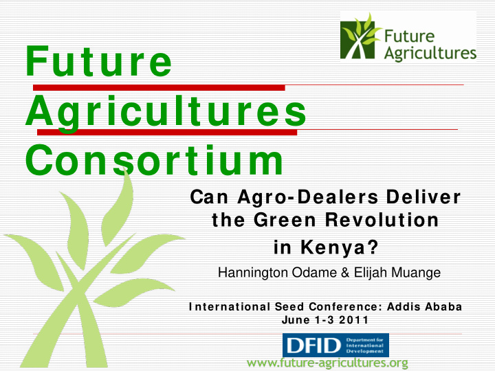 future agricultures consortium