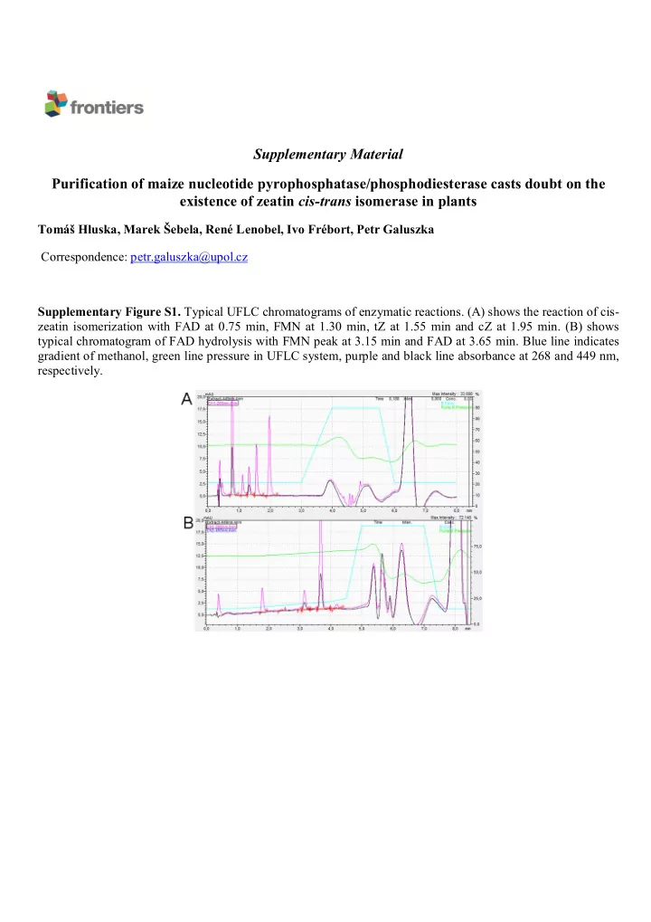 supplementary material purification of maize nucleotide