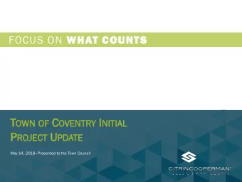 Agenda  Status of the Project  Update Regarding Auditor General  Cash Flow Concerns and