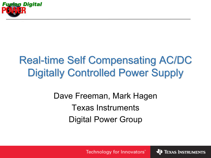 real time self compensating ac dc time self compensating