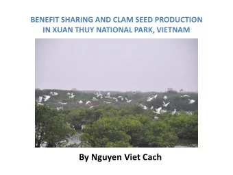 By Nguyen Viet Cach  I. INTRODUCTION  XUAN THUY NATIONAL PARK   Established in 1989, located in