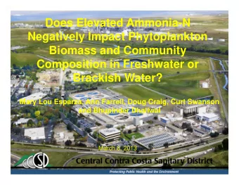 Does Elevated Ammonia-N  Negatively Impact Phytoplankton  Biomass and Community  Composition in
