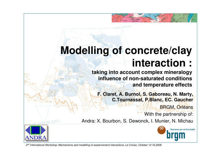 modelling of concrete clay interaction