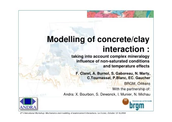 Modelling of concrete/clay  interaction :  taking into account complex mineralogy  influence of