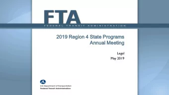 2019  2019 Regi  egion  on 4  4 Stat  ate P  Progra  rograms  Annual  nnual M  Meet  eeting  Legal