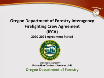 (IFCA)  2020-2021 Agreement Period  Protection Contract Services Unit  Oregon Department of