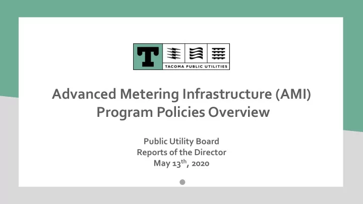 advanced metering infrastructure ami