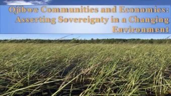 Ojibwe Com m unities and Econom ies:  Asserting Sovereignty in a Changing  Environm ent