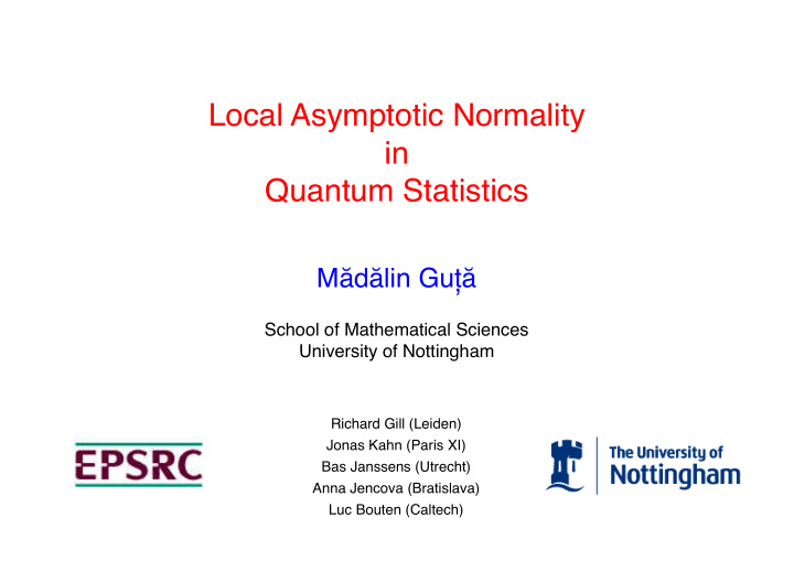local asymptotic normality in quantum statistics