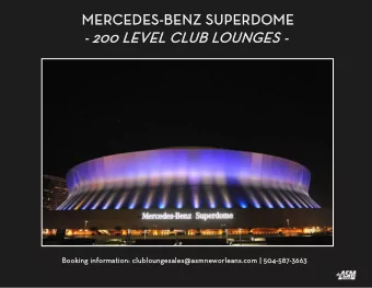 MER  ERCEDES-BE  BENZ  NZ SU  SUPERDOME  ME  - 200 LE  LEVEL C  L CLUB  B LOUNG  NGES  S -  Booking