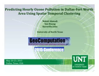 Predicting Hourly Ozone Pollution in Dallas  Fort Worth Area Using Spatio  Temporal