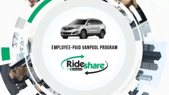 Employee-Paid Vanpool Program  A Quick Recap  Customized Solutions Tailored to You!  EMPLOYEE