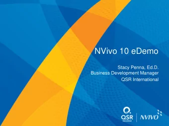 The Data Dilemma   Qualitative research can generate lots of  data  interview and focus group