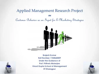 Brajesh Kumar  Roll Number-11BM60009  Under the Guidance of  Prof. Prithwis Mukerjee  Vinod Gupta