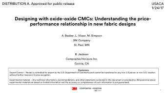 Designing with oxide-oxide CMCs: Understanding the price-  performance relationship in new fabric