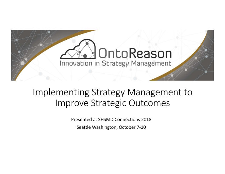 implementing strategy management to improve strategic