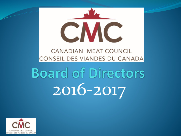 2016 2017 2016 2017 cmc board of directors