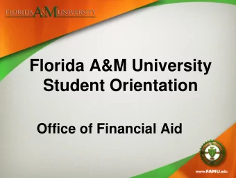 Student Orientation  Office of Financial Aid  Office of Financial Aid  Mission Statement  The