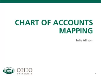 CHART OF ACCOUNTS  MAPPING  Julie Allison  1  COA MAPPING EXERCISE  Partnership between central