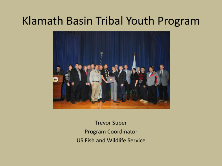 klamath basin tribal youth program