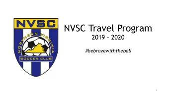 NVSC Travel Program  2019 - 2020  #bebravewiththeball  1  Introduction  Welcome to the NVSC