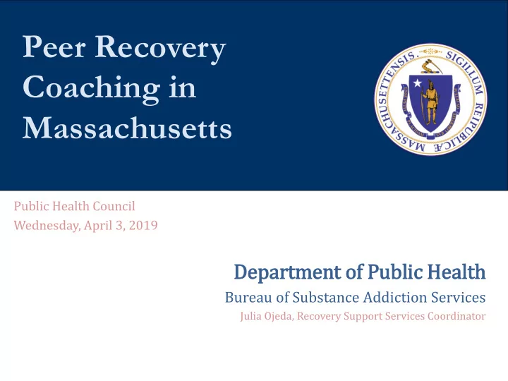 peer recovery