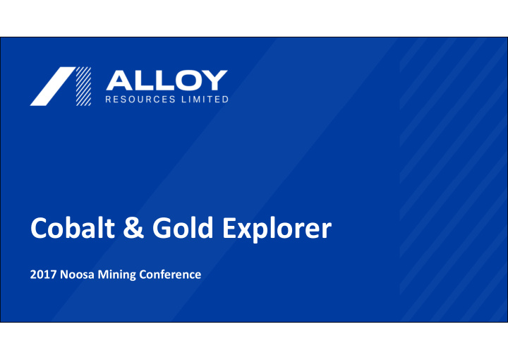 cobalt gold explorer