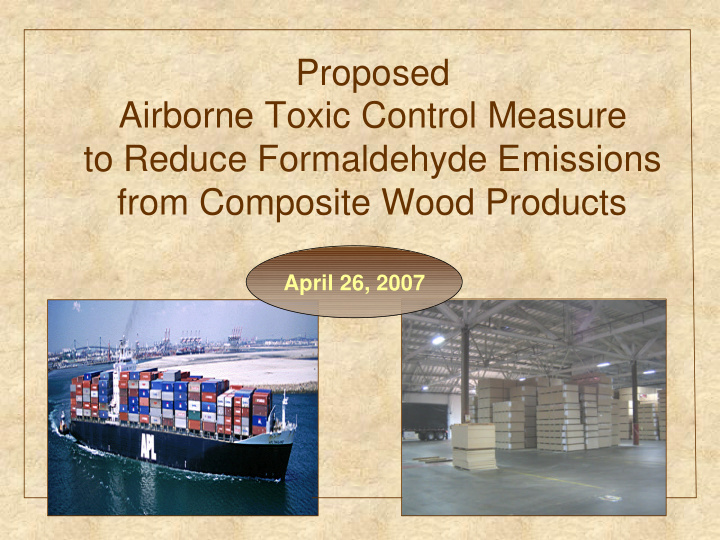 proposed airborne toxic control measure to reduce