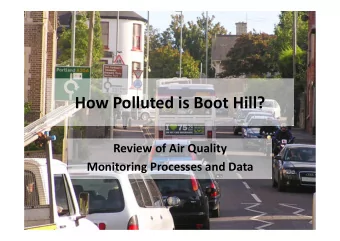 How Polluted is Boot Hill? Review of Air Quality Monitoring Processes and Data Here to help us to