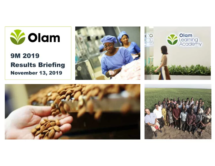 9m 2019 results briefing