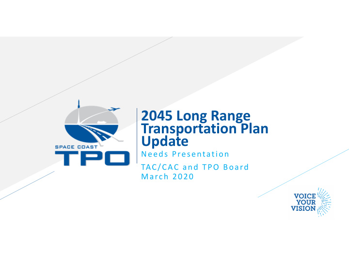 2045 long range transportation plan update