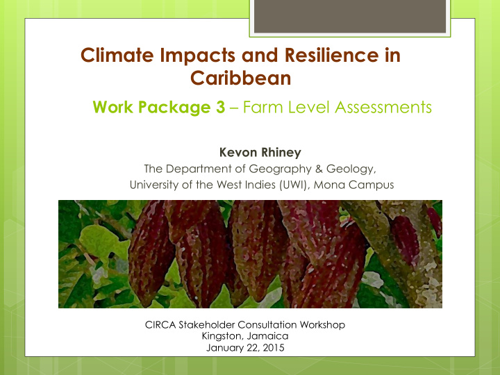 climate impacts and resilience in caribbean